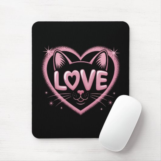 Funkelnde Katzenliebe Mousepad (Mit Mouse)