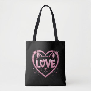 Funkelnde Katzenliebe Tasche