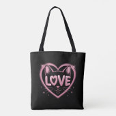 Funkelnde Katzenliebe Tasche (Rückseite)