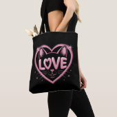 Funkelnde Katzenliebe Tasche (Von Nahem)