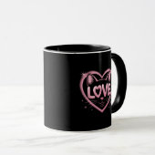 Funkelnde Katzenliebe Tasse (VorderseiteRechts)