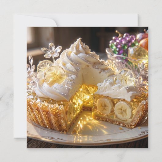 Funkelnde Kristall-Bananencreme-Pie (Vorderseite)