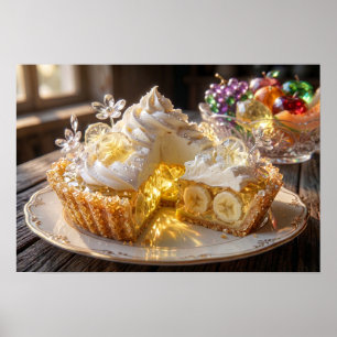 Funkelnde Kristall-Bananencreme-Pie Poster