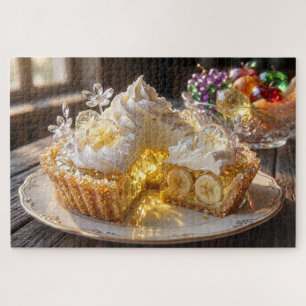 Funkelnde Kristall-Bananencreme-Pie Puzzle