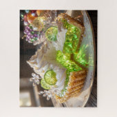 Funkelnde Kristall-Key-Lime-Pie-Dessert-Kunst Puzzle (Vertikal)