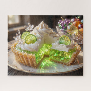 Funkelnde Kristall-Key-Lime-Pie-Dessert-Kunst Puzzle