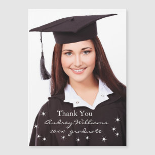 Funkelnde Lichter Foto Abschluss Danke  Magnetkarte