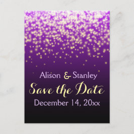 Funkelnde Lichter in der Himmelshochzeit Speichern Ankündigungspostkarte