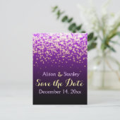 Funkelnde Lichter in der Himmelshochzeit Speichern Ankündigungspostkarte (Stehend Vorderseite)