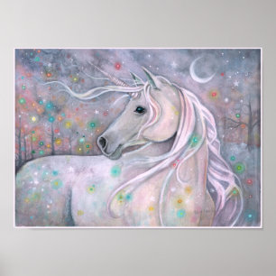 Funkelnde Lichter Magisches Einhorn Molly Harrison Poster
