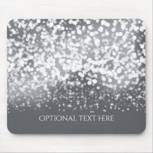 Funkelnde Lichter Romantischer Silberner Moderner  Mousepad