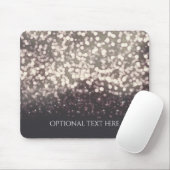 Funkelnde Lichter Romantisches Grau Moderne Glamou Mousepad (Mit Mouse)