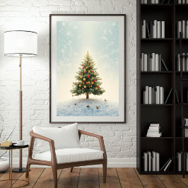 Funkelnde Lichter Weihnachtsbaum Poster