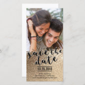Funkelnde Liebe Save the Date Fotokarten (Vorne/Hinten)