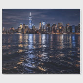 Funkelnde Manhattan-Lichter Geschenkpapier (Flach)