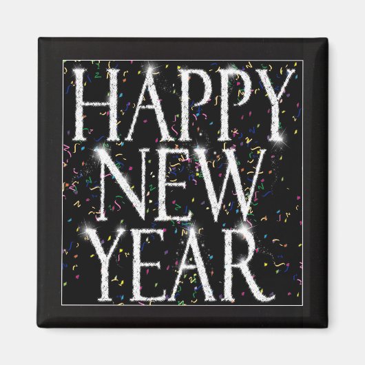 funkelnde neue Jahre Magnet (Vorne)