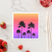 Funkelnde Palmen Gradient Sonnenuntergang Serviette (Beispiel)