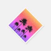 Funkelnde Palmen Gradient Sonnenuntergang Serviette (Ecke)