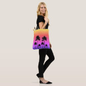 Funkelnde Palmen Gradient Sonnenuntergang Tasche (Am Model)