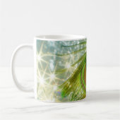 Funkelnde Pfau-Feder-Tasse Kaffeetasse (Links)