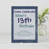 Funkelnde Pferdekonstellation Stars Mitternacht Bl Einladung (Stehend Vorderseite)