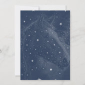 Funkelnde Pferdekonstellation Stars Mitternacht Bl Einladung (Rückseite)