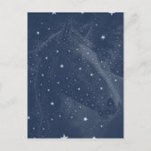 Funkelnde Pferdekonstellation Stars Mitternacht Bl Postkarte (Vorderseite)