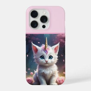 "Funkelnde Pfoten: Das bezaubernde Einhorn-Kätzche iPhone 15 Pro Hülle