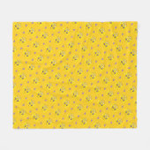 Funkelnde Prinzessin Emoticon Fleecedecke (Vorderseite (Horizontal))
