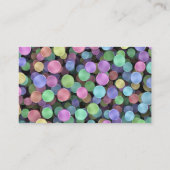 Funkelnde Regenbogen-Tupfen Visitenkarte (Rückseite)