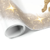Funkelnde Rentiere und Sterne Geschenkpapier (Rolleneckpunkt)