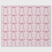 Funkelnde Rosa Coquette-Schleife 1. Geschenkpapier (Flach)