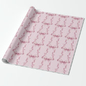 Funkelnde Rosa Coquette-Schleife 1. Geschenkpapier (Ungerollt)