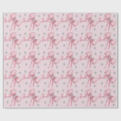 Funkelnde Rosa Coquette-Schleife 1. Geschenkpapier (Flach)