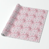 Funkelnde Rosa Coquette-Schleife 1. Geschenkpapier (Ungerollt)