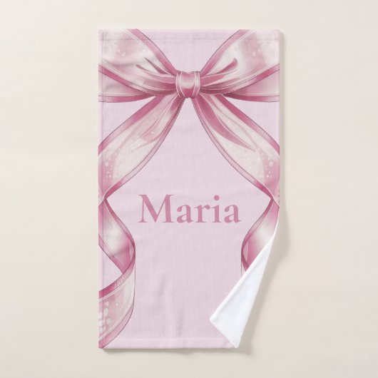 Funkelnde Rosa Kokette Schleife 1. Handtuch (Handtuch)