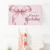 Funkelnde Rosa Koketten-Schleife 1. Banner (Insitu)