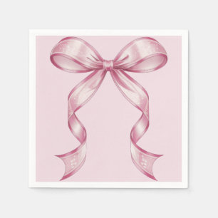 Funkelnde Rosa Koketten-Schleife 1. Serviette