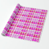 Funkelnde rosa und rote Ananas Geschenkpapier (Ungerollt)