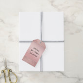 Funkelnde Rose Blush Glam Silber Glitter Geburtsta Geschenkanhänger (Mit Garn)