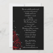 Funkelnde Rose Moderne Goth Wedding Einladung (Vorderseite)