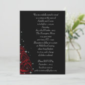 Funkelnde Rose Moderne Goth Wedding Einladung (Stehend Vorderseite)