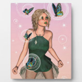 Funkelnde Schmetterlingsfee Fantasy-Kunst Fotoplatte (Vorderseite)