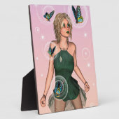 Funkelnde Schmetterlingsfee Fantasy-Kunst Fotoplatte (Seite)