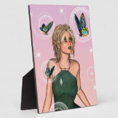 Funkelnde Schmetterlingsfee Fantasy-Kunst Fotoplatte (Seite)