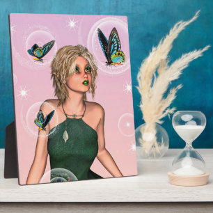 Funkelnde Schmetterlingsfee Fantasy-Kunst Fotoplatte