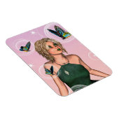 Funkelnde Schmetterlingsfee Fantasy-Kunst Magnet (Rechte Seite)