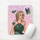 Funkelnde Schmetterlingsfee Fantasy-Kunst Mousepad (Mit Mouse)