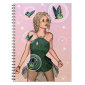 Funkelnde Schmetterlingsfee Fantasy-Kunst Notizblock (Vorderseite)