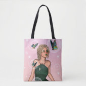 Funkelnde Schmetterlingsfee Fantasy-Kunst Tasche (Vorderseite)